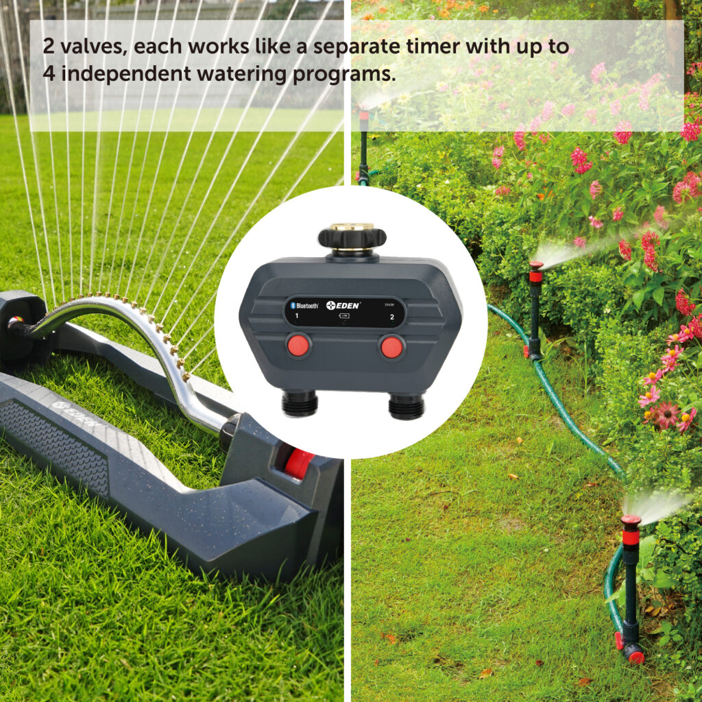 2Zone Bluetooth Smart Water Hose Timer Eden Garden