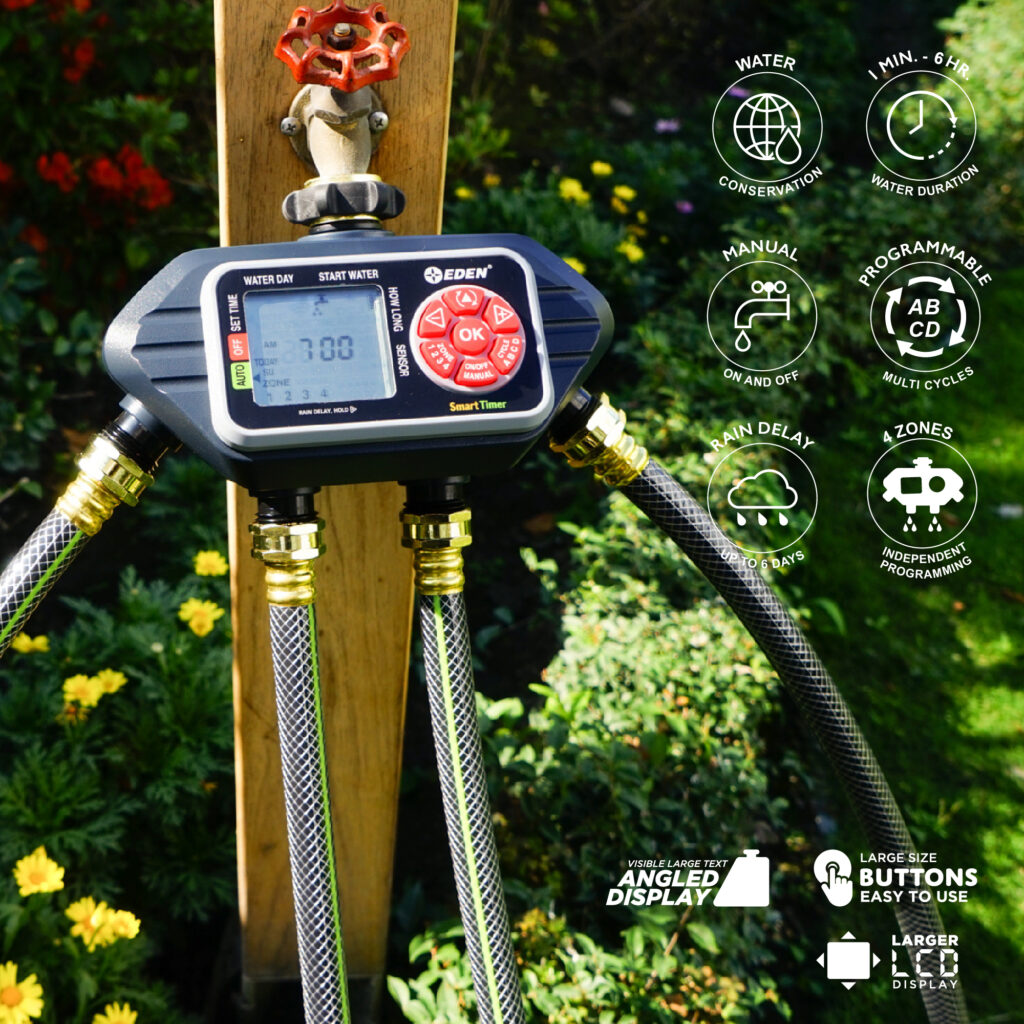 4Zone Digital Programmable Water Timer Eden Garden