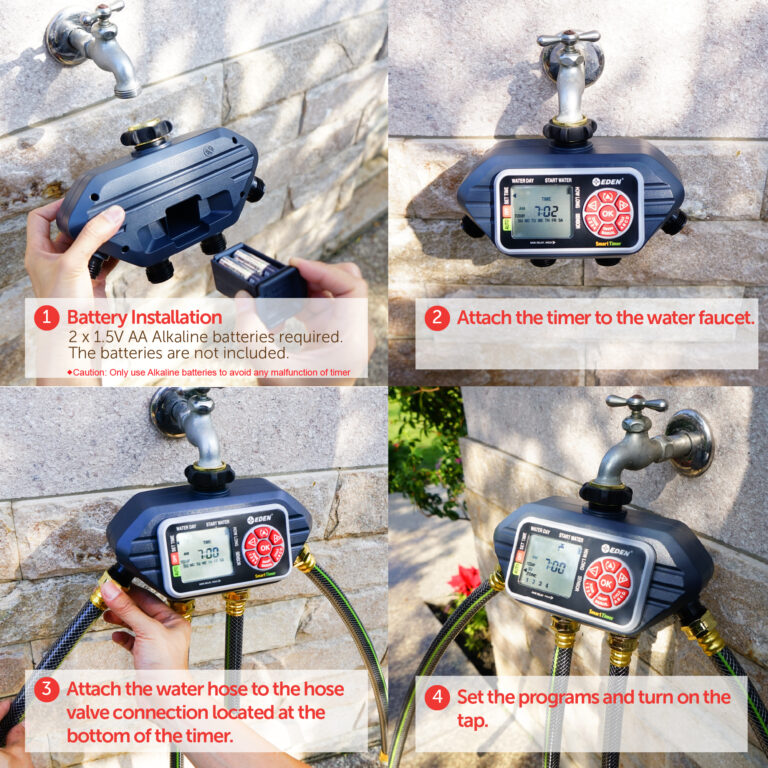 4Zone Digital Programmable Water Timer Eden Garden