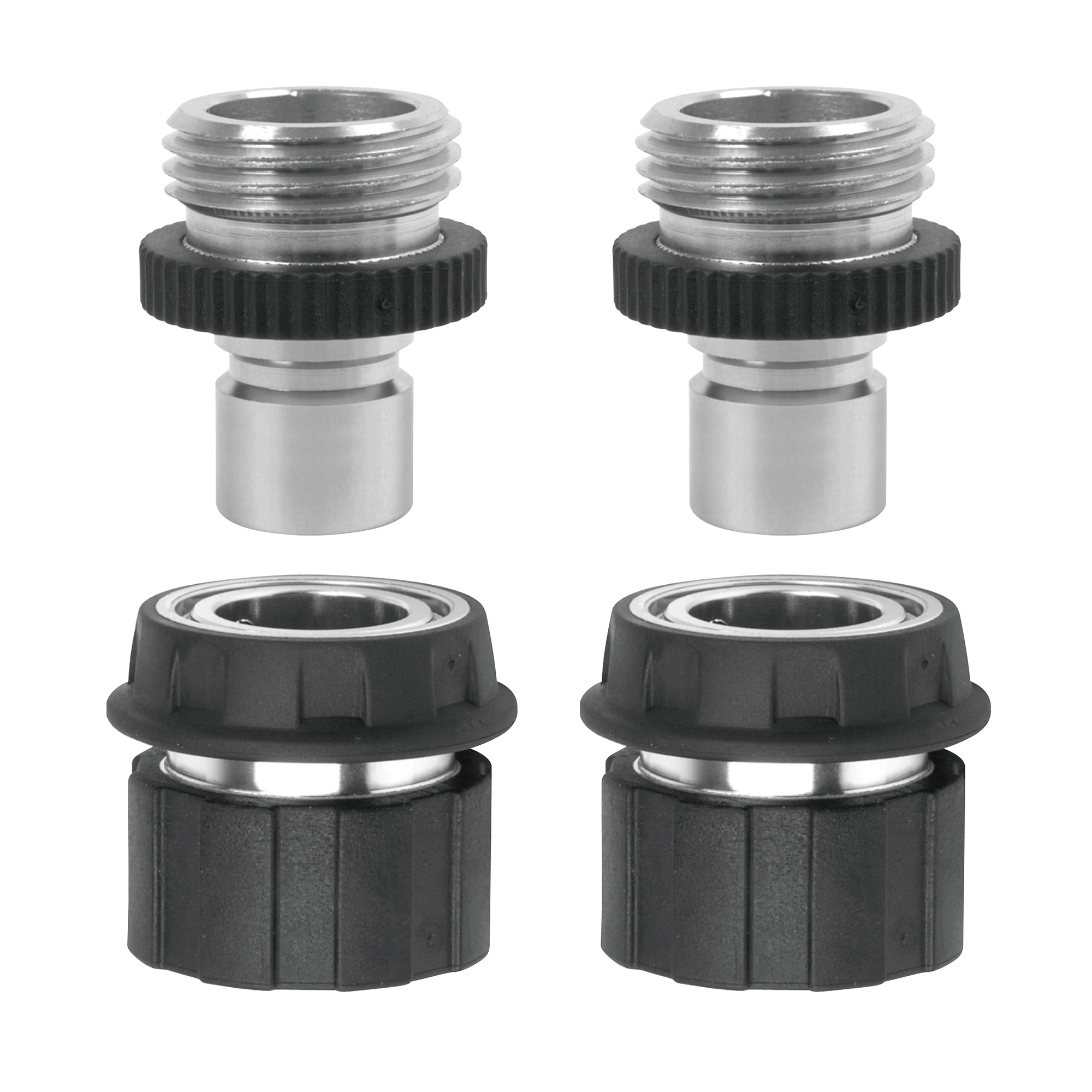 Silver product adapters and product end connectors with water stop