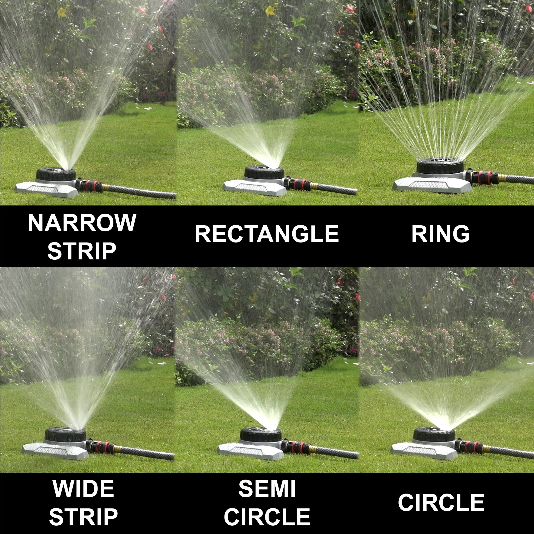 Metal 9-Pattern Turret Lawn Sprinkler - Eden Garden