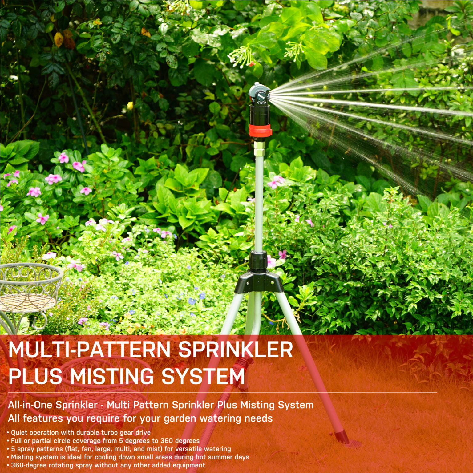 MultiPattern Sprinkler Plus Misting System Eden Garden