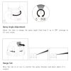 The image contains diagrams detailing the adjustment features of a sprinkler head, explaining how to change spray angle and range for various watering needs.