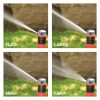 Grid view of the 4 spray patterns of the Eden 4-Pattern Rotary Gear Drive Sprinkler with Step Spike