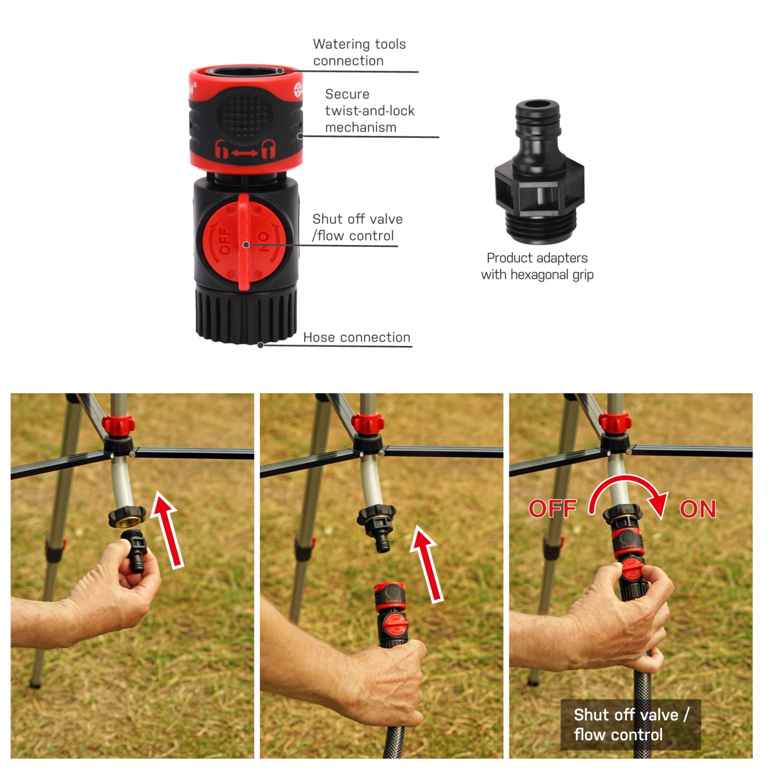 Mini Oscillating Sprinkler with Heavyweight (5.37 lbs.) Telescoping